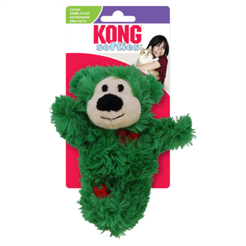 KONG Softies Pajama Bear Cat Toy