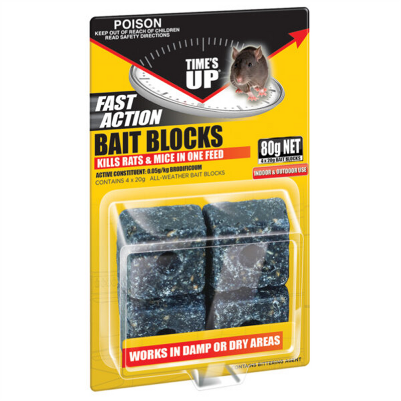 Time’s Up Fast Action Block Bait 4pk 80g