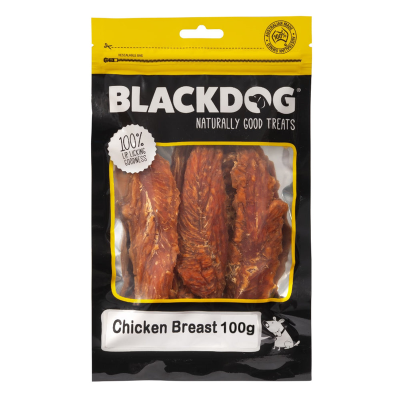Blackdog Australian Chicken Breast Fillet Dog Treats 100g