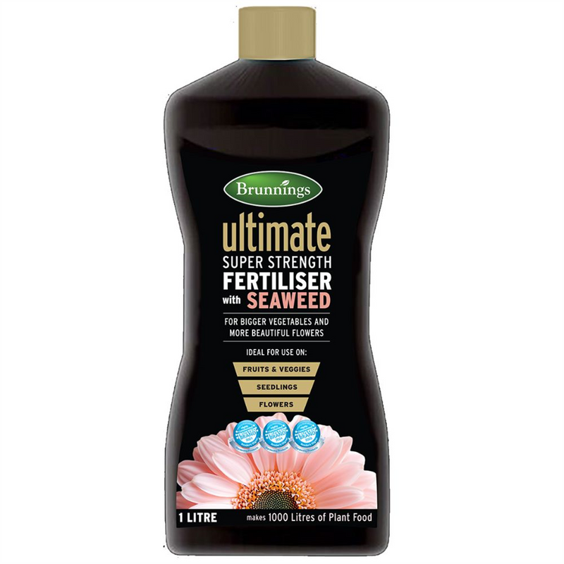 Brunnings Ultimate Super Strength Fertiliser with Seaweed 1L