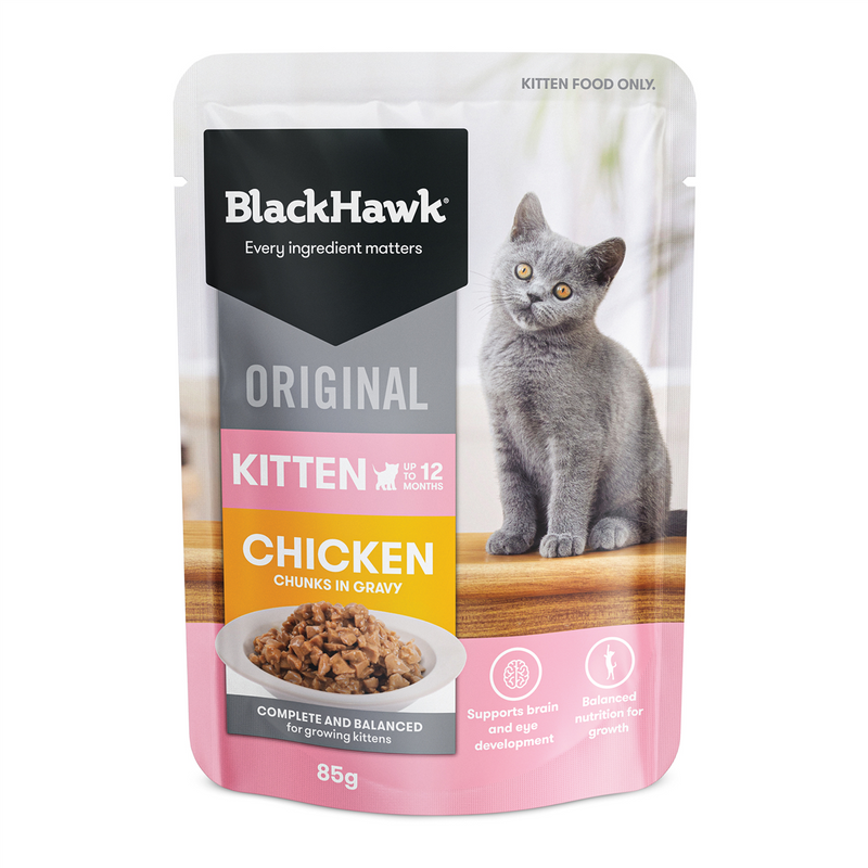 Black Hawk Chicken in Gravy Kitten Food 85g