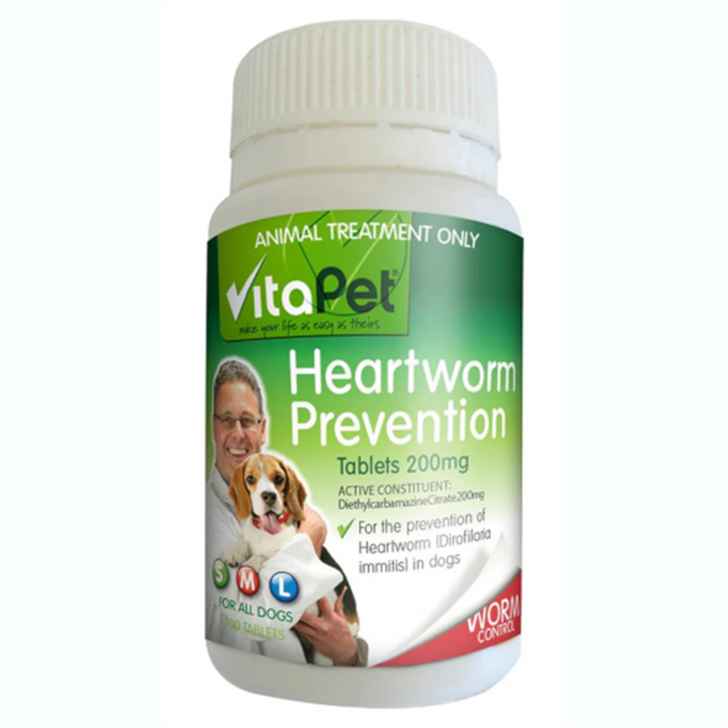 VitaPet Heartworm Prevention Tablet 200mg 100pk