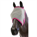 Showmaster Grey Mesh Horse Fly Mask Grey/Pink