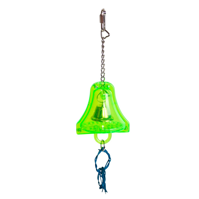 Kazoo Acrylic Bell and Wicker Rings Bird Toy