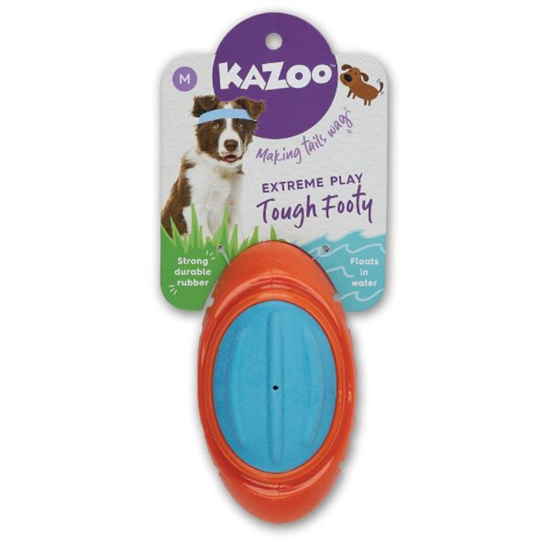 Kazoo Extreme Play Tough Footy Ball Dog Toy