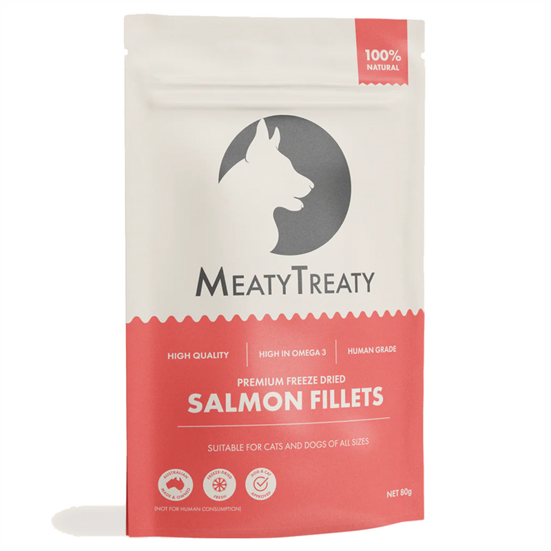 MeatyTreaty Freeze Dried Salmon Fillet Dog Treats