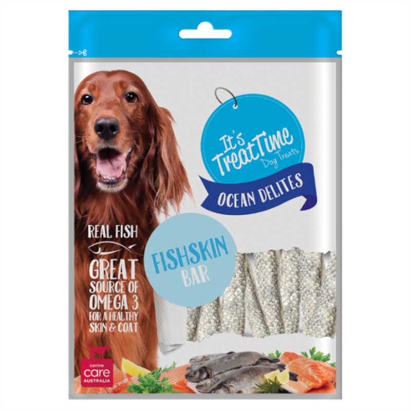 Its Treat Time Fish Skin Dog Treats 60g