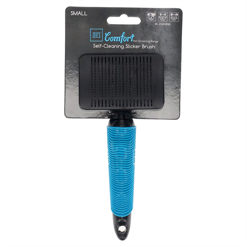 ZEEZ Comfort Slicker Dog Brush Self-Cleaning