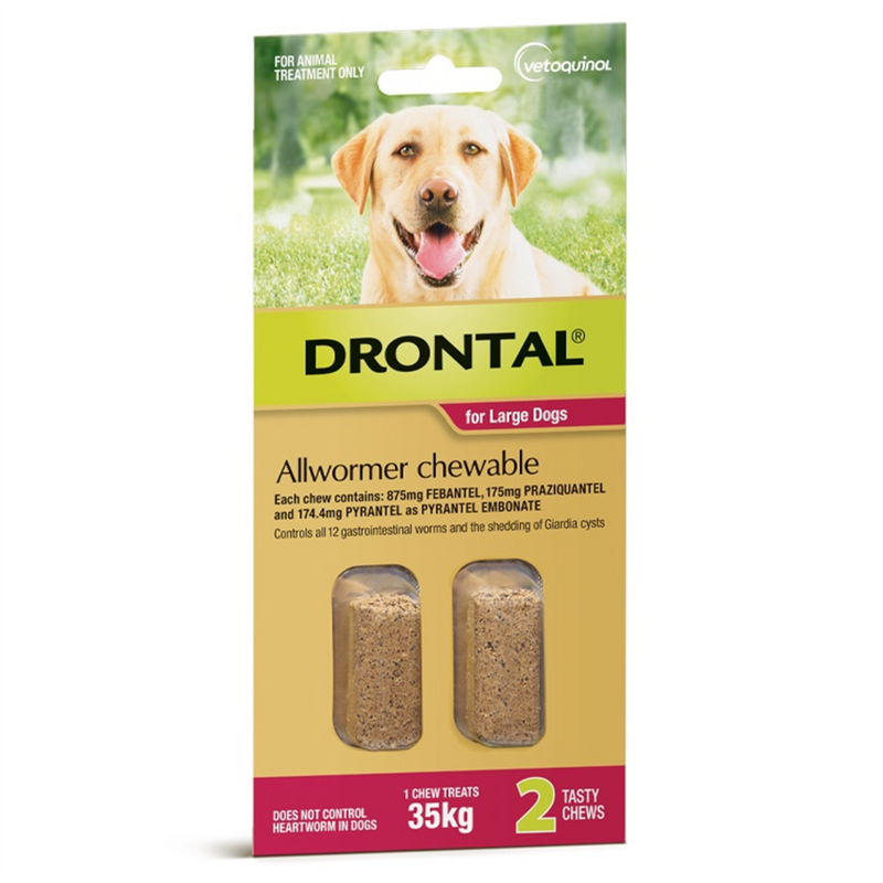 Drontal Allwormer Chewable for Large dogs (up to 35kg)