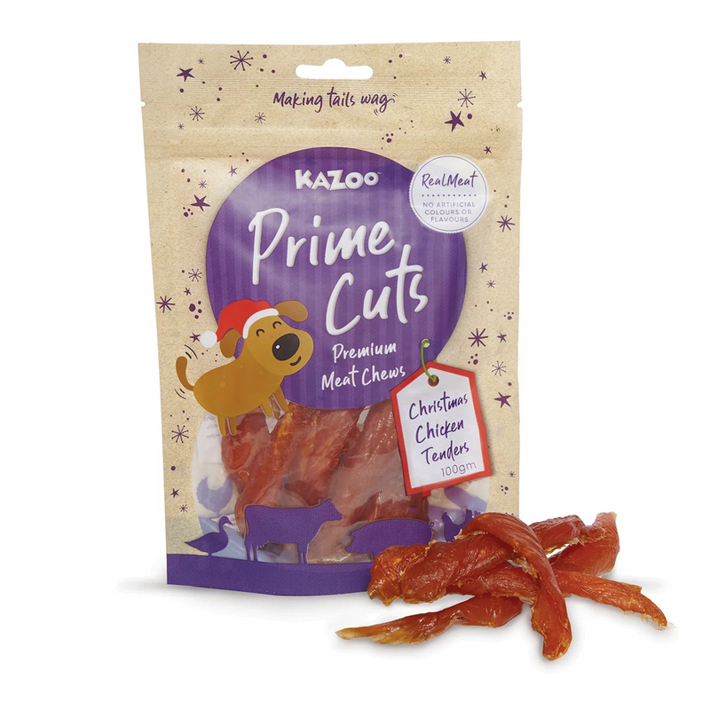 Kazoo Prime Cuts Christmas Chicken Tenders Dog Treats