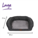 Kazoo Cosy Nook Dog Bed Plush Grey