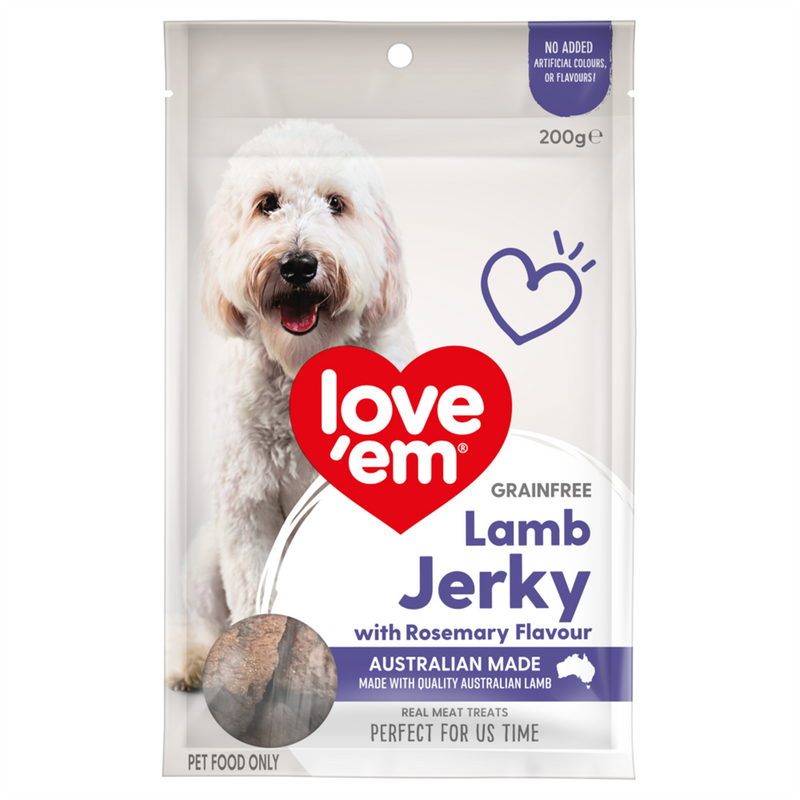 Love'em Grain Free Lamb Jerky with Rosemary Dog Treats