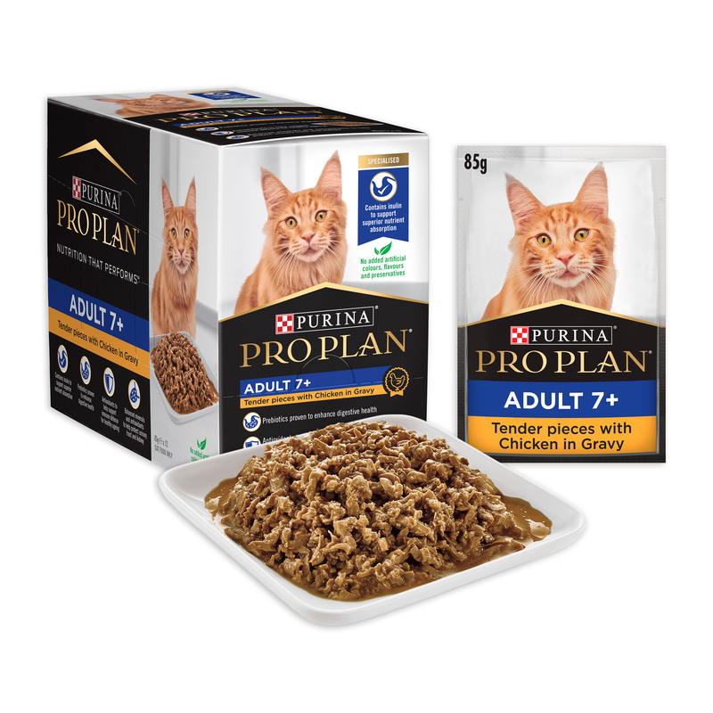 Pro Plan Adult 7+ Chicken in Gravy Cat Food 85g