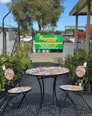 Gardmanl Blooms Mosaic Bistro Table & Chairs Set 70cm - Raymonds Warehouse