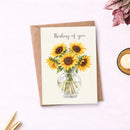 'Thinking of you' Sunflower Greeting Card with Envelope - Raymonds Warehouse