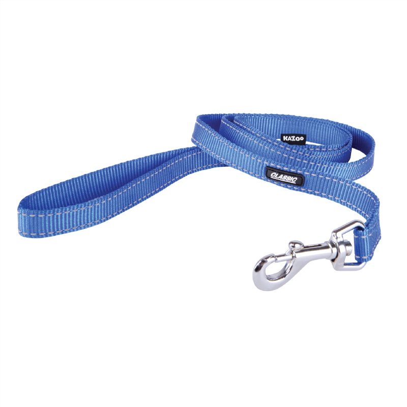 Kazoo Classic Dog Lead Blue Thick