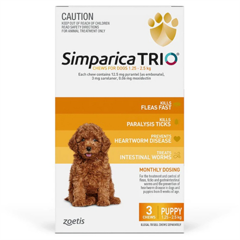 Simparica Trio for Puppies (1.2kg - 2.5kg)