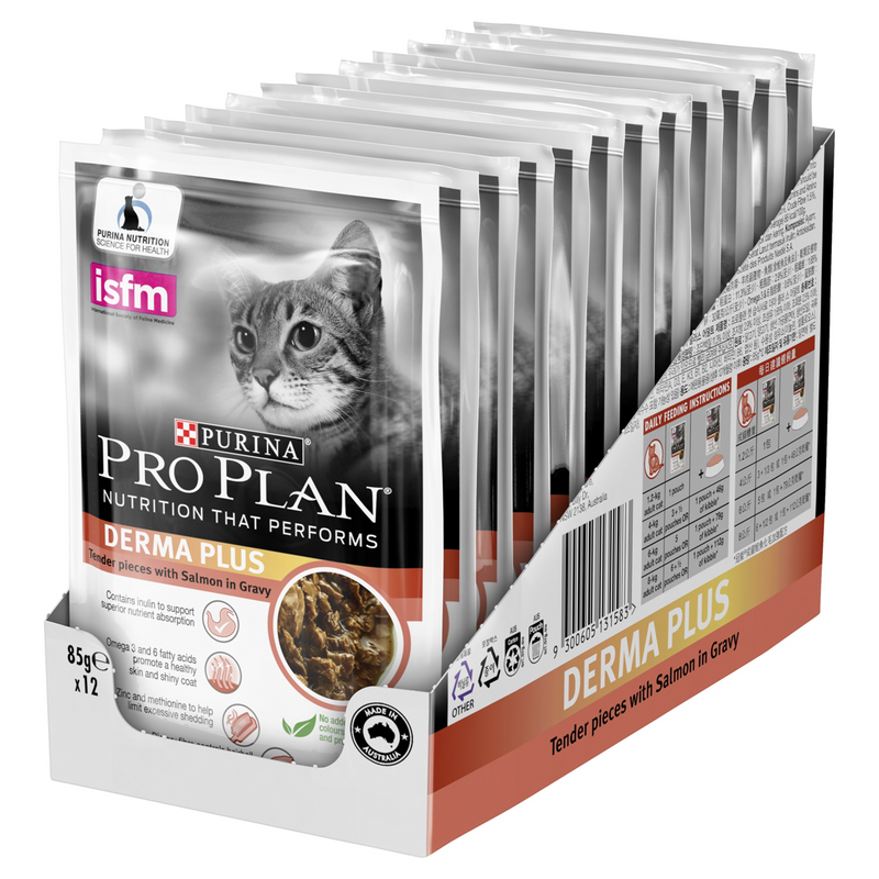 Pro Plan Derma Plus Salmon in Gravy Cat Food 85g