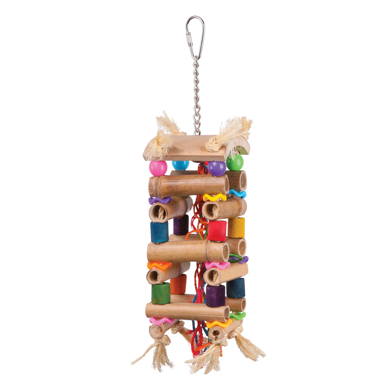 Kazoo Tower with Sisal & Beads Bird Toy