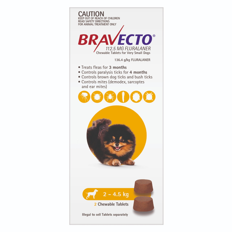 Bravecto Chew for Dogs 2 - 4.5kg