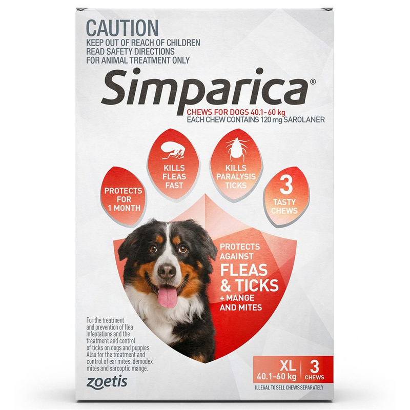 Simparica for XLarge Dogs (40.1-60kg)