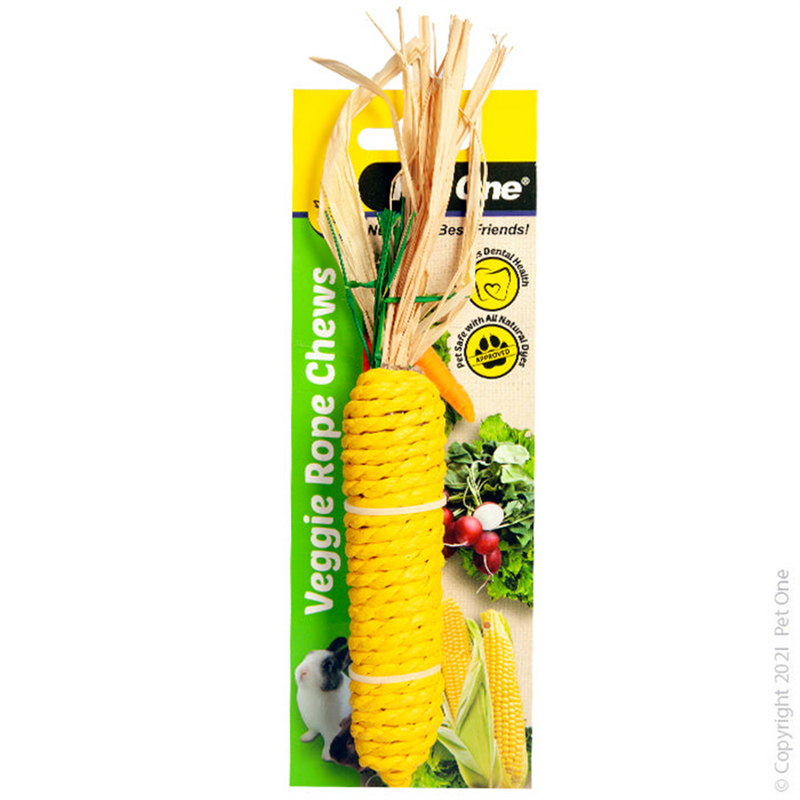 Pet One Veggie Rope Chew Corn Medium