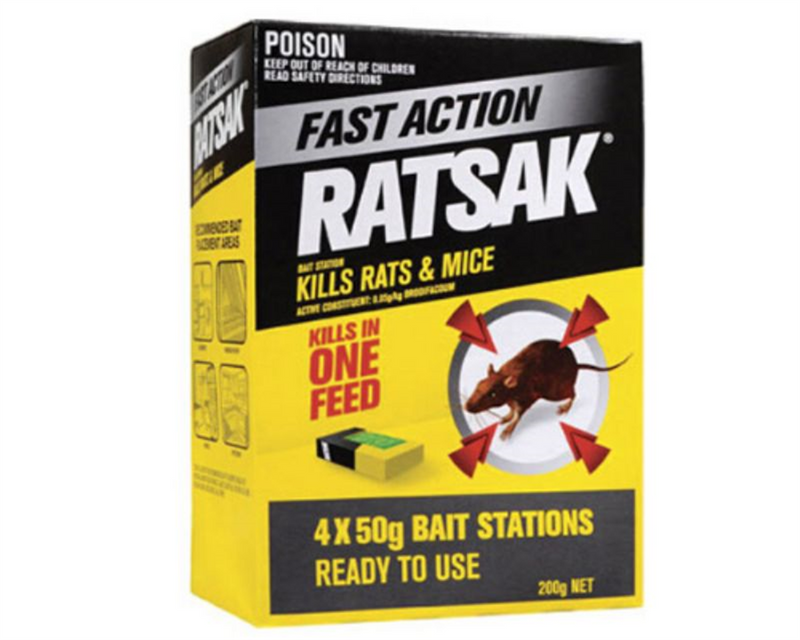 RATSAK Fast Action Bait Station 4 x 50g