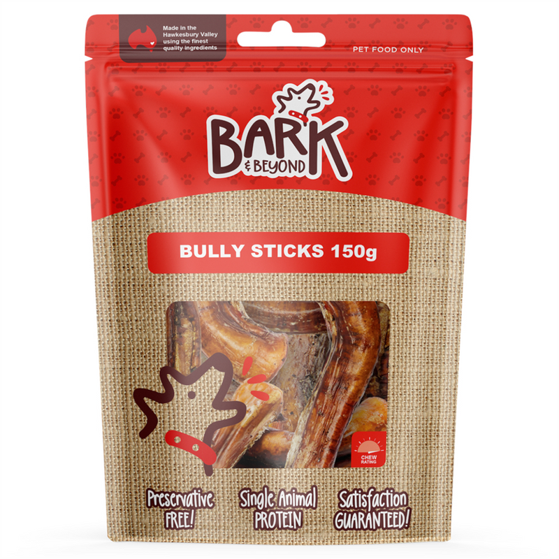 Bark & Beyond Bully Stick Dog Treats 150g