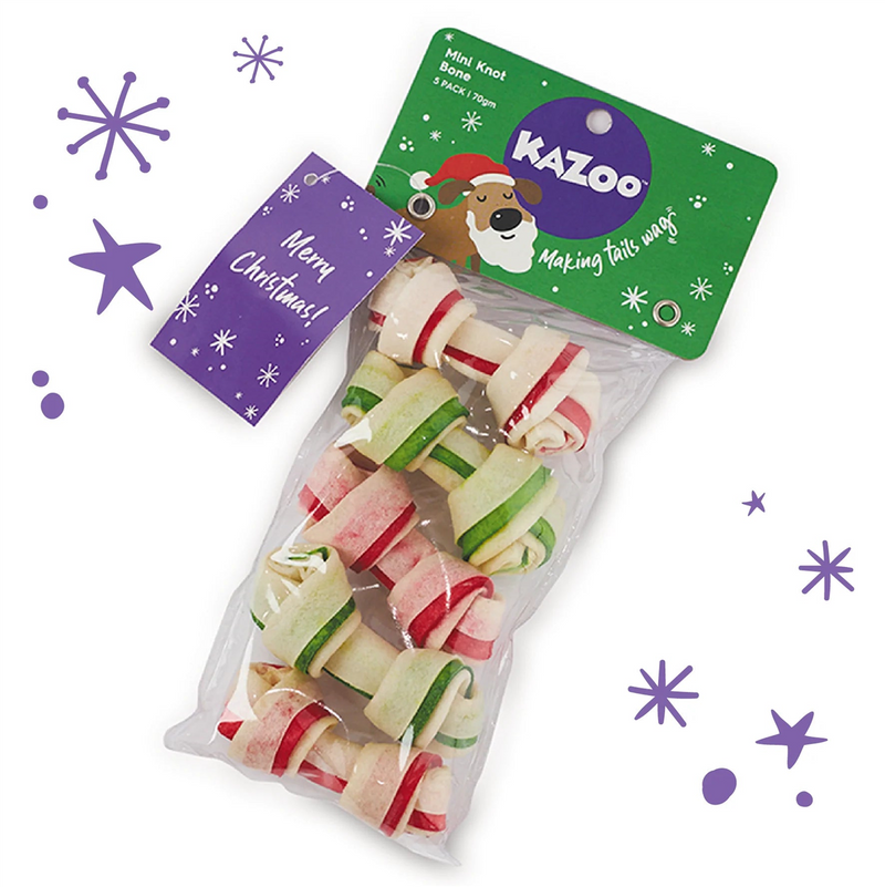 Kazoo Christmas Mini Knot Bone Dog Treats