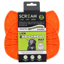 Scream Lick Enrichment Mat Cat Face