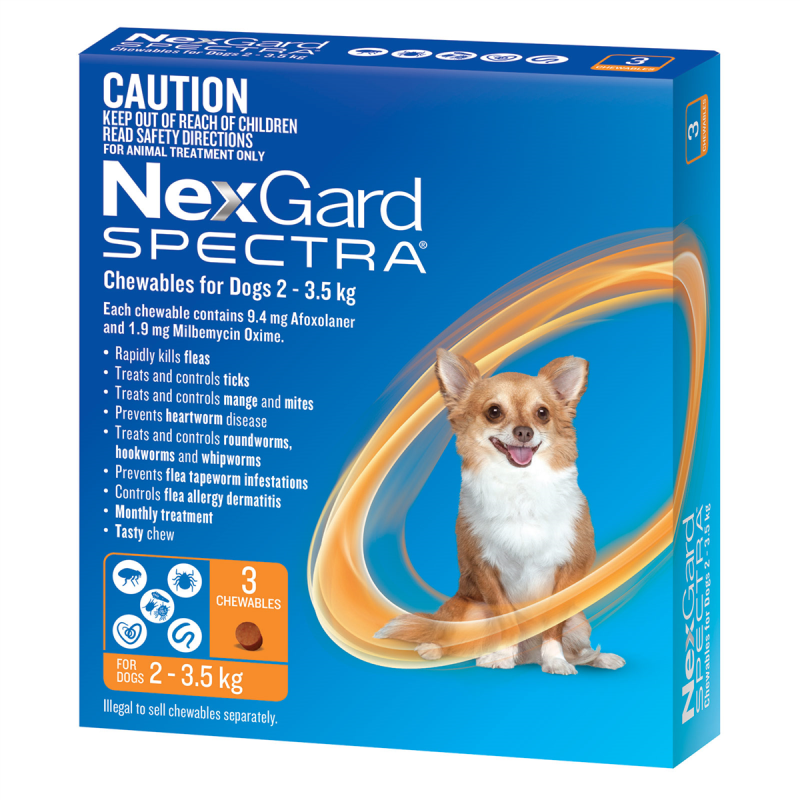 NexGard Spectra for XSmall Dogs (2-3.5kg)