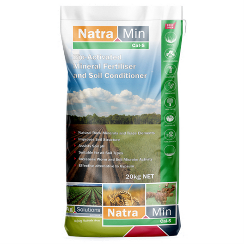 NatraMin Cal-S Mineral Fertiliser and Soil Conditioner 20kg