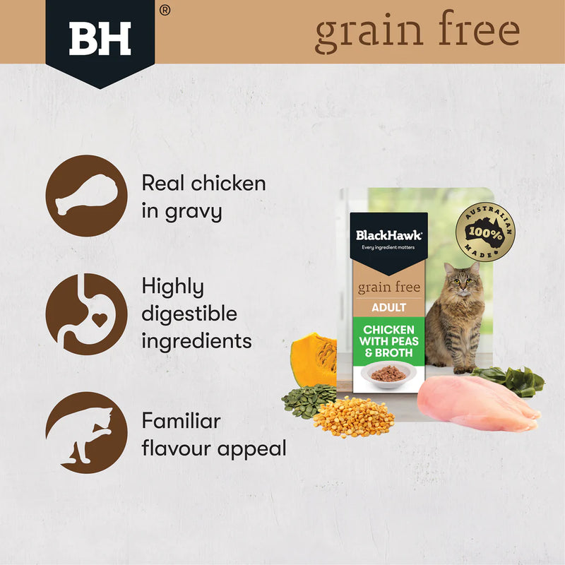 Black Hawk Chicken With Peas & Broth Cat Food