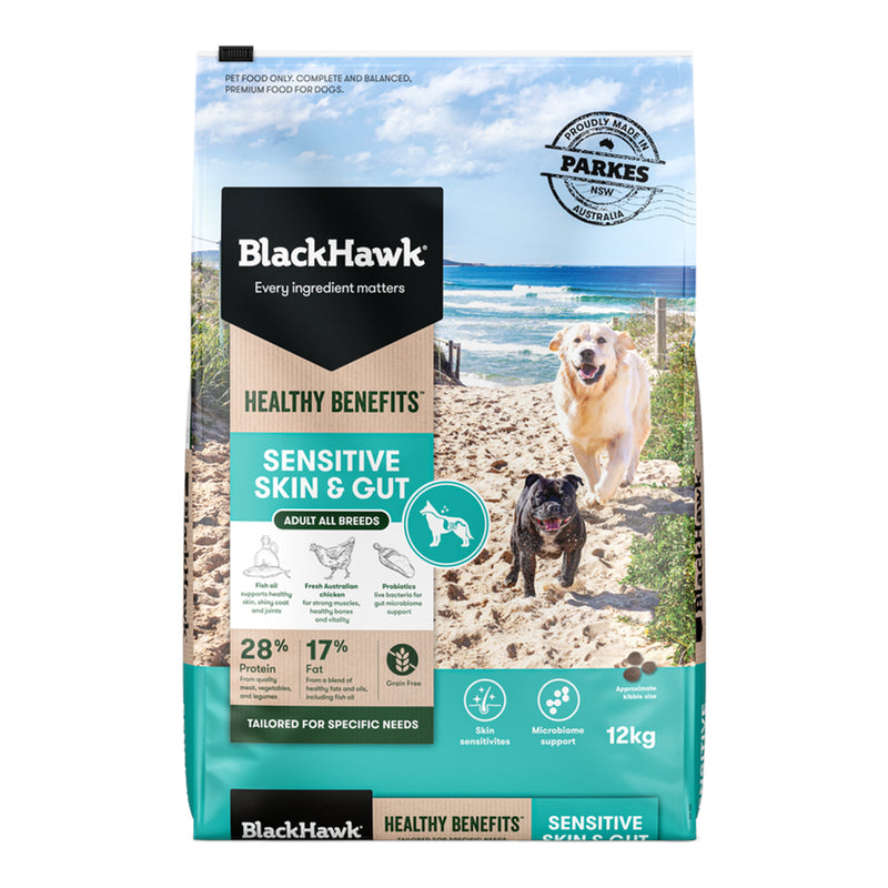 Black Hawk Healthy Benefits Sensitive Skin & Gut Dog Food