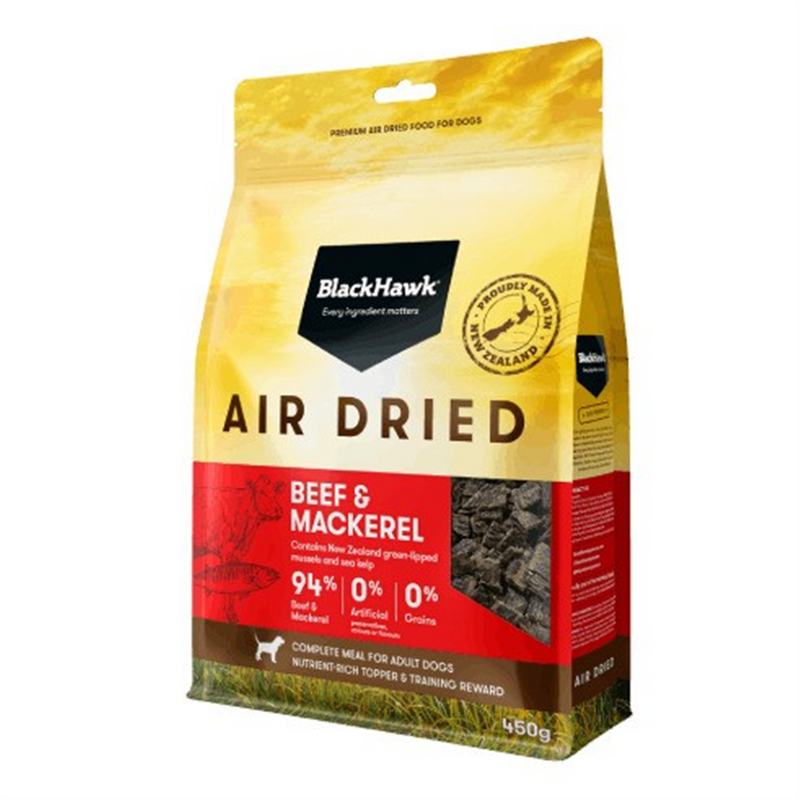 Black Hawk Air Dried Beef Mackerel Dog Food