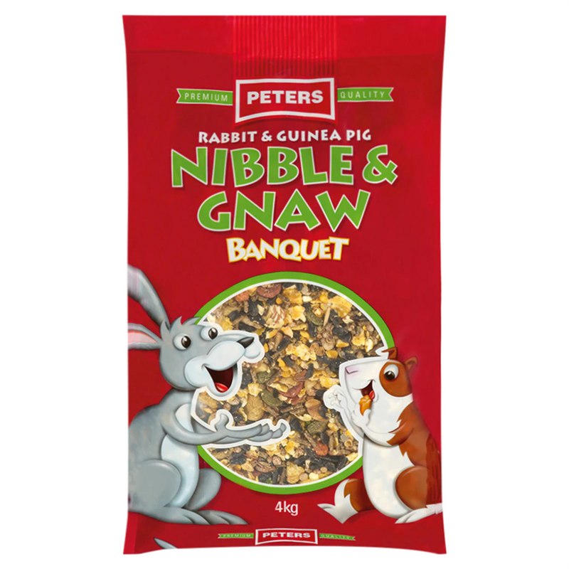 Peters Nibble & Gnaw Banquet Rabbit & Guinea Pig Food 4kg