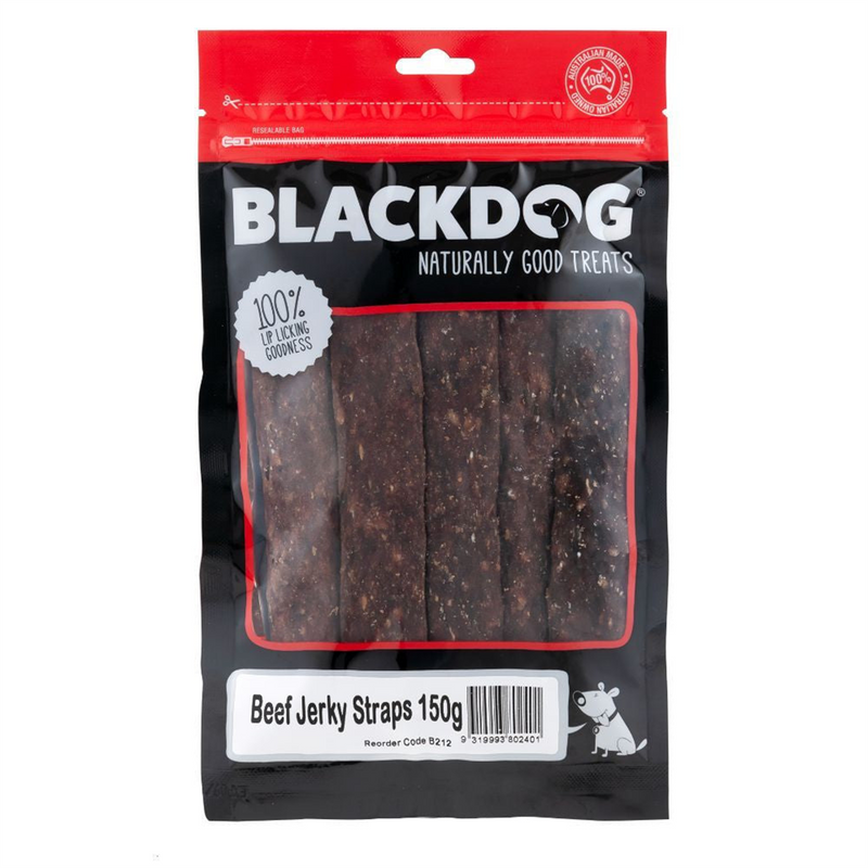 Blackdog Beef Jerky Strap Dog Treats