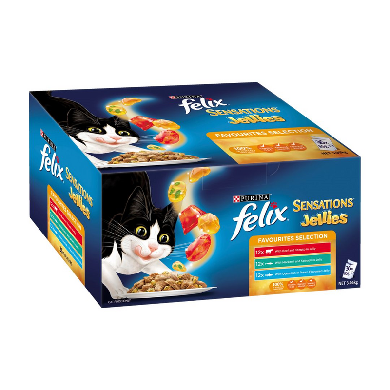 Felix Sensations Jellies Favourites Selection Cat Food 85g