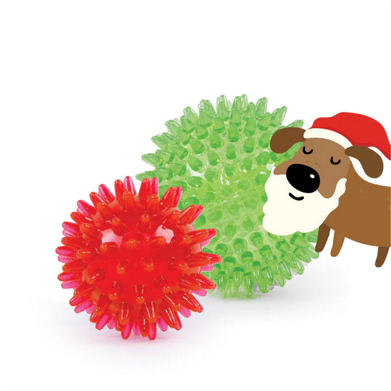 Kazoo Christmas Santa Paws Star Ball Dog Toy