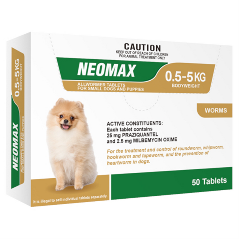 Neomax Allwormer for Small Dogs and Puppies (0.5 - 5kg)