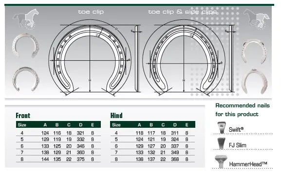 Concorde Xtra Front Toe-Clip Aluminium Horseshoes