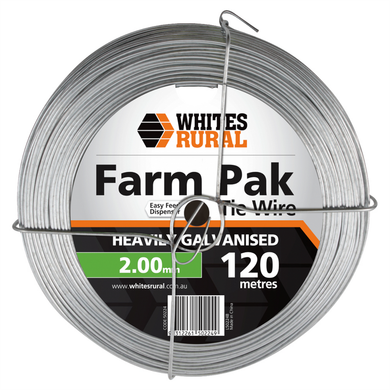 Whites FarmPak Heavy Galvanised Tie Wire 2mm x 120m