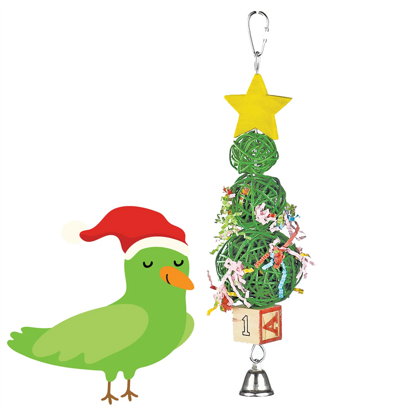 Kazoo Christmas Vine Ball Tree Bird Toy