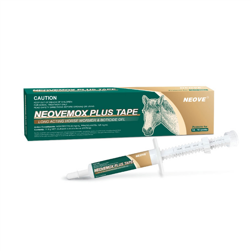 Neovemox Plus Tape Long Acting Horse Wormer And Boticide Gel for Horses 11.8g