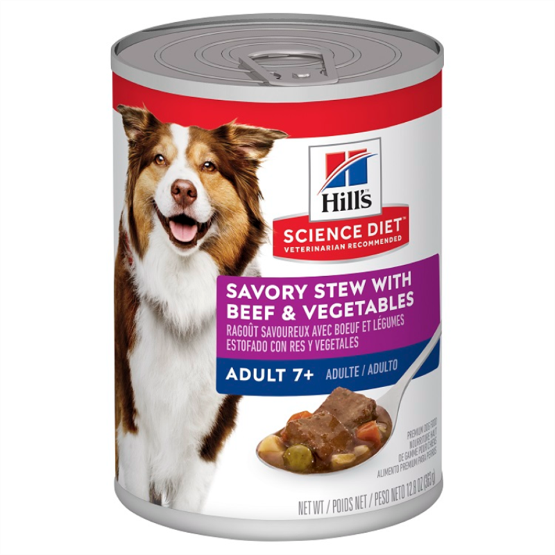 Hill's Savory Stew with Beef & Vegetables 7+ Dog Food 354g