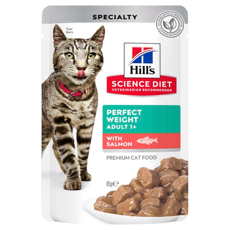 Hill's Perfect Weight Salmon Cat Food 85g