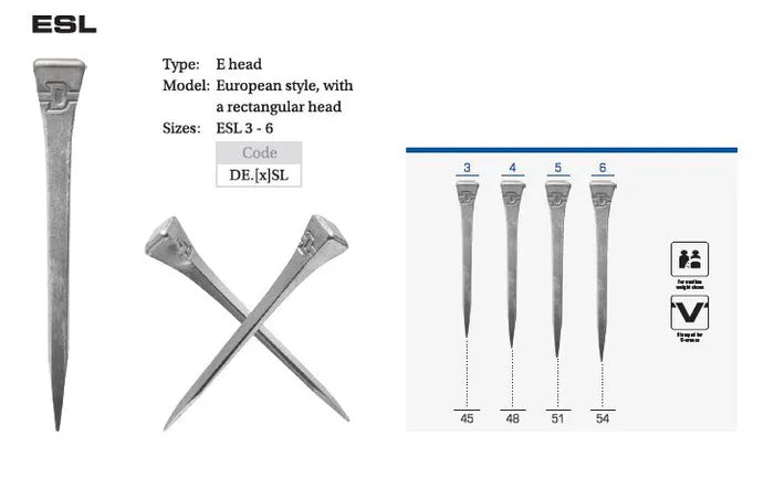 Derby E-Slim Horseshoe Nails