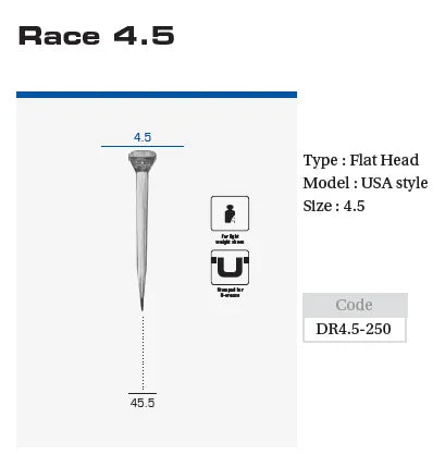 Derby Race Horseshoe Nails Size 4.5