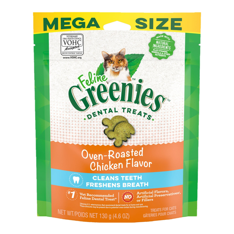 Greenies Oven-Roasted Chicken Dental Treats for Cats 130g
