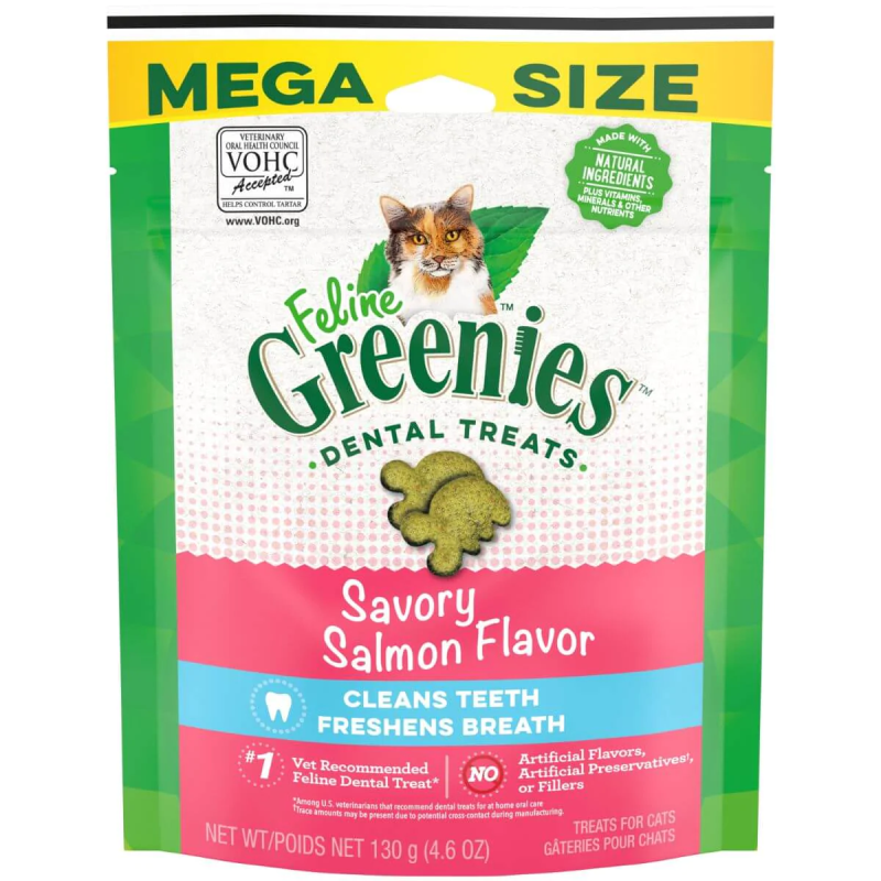 Greenies Savoury Salmon Dental Treats for Cats 130g